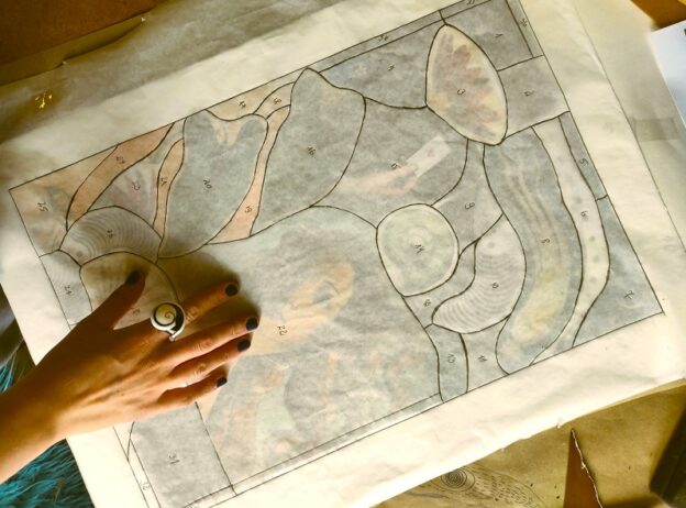 individuali vitražo pamoka