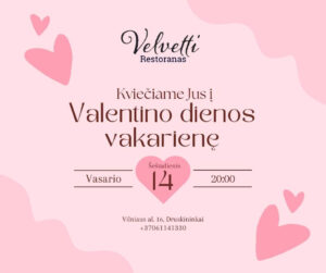 velvetti valentino pasiulymas